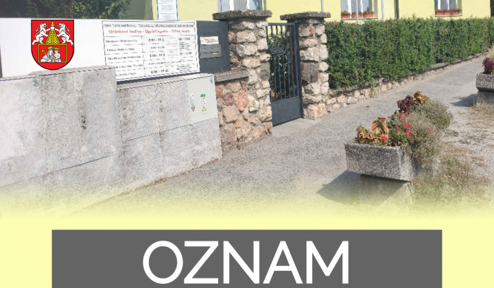 Fotka - Oznam / Közlemény