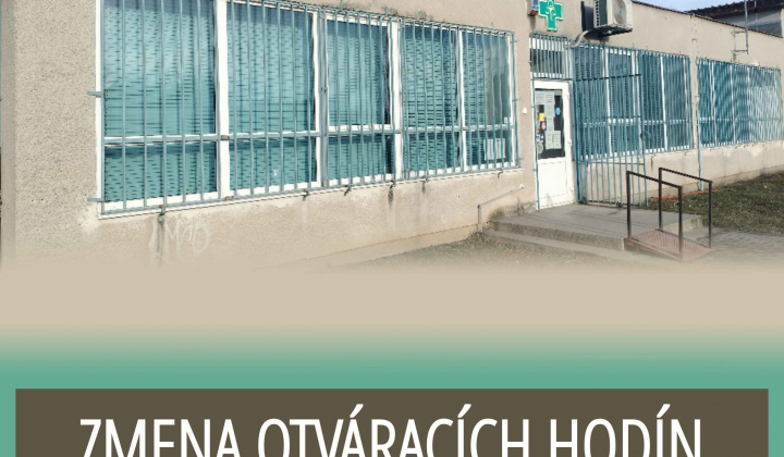 Fotka - Zmena otváracích hodín / A nyitvatartási idő változása