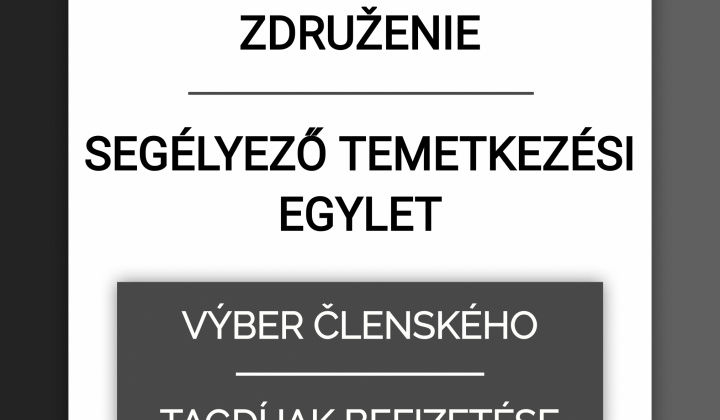 Fotka - Podporné pohrebné združenie- Výber členského / Segélyező temetkezési egylet- Tagdíjak befizetése