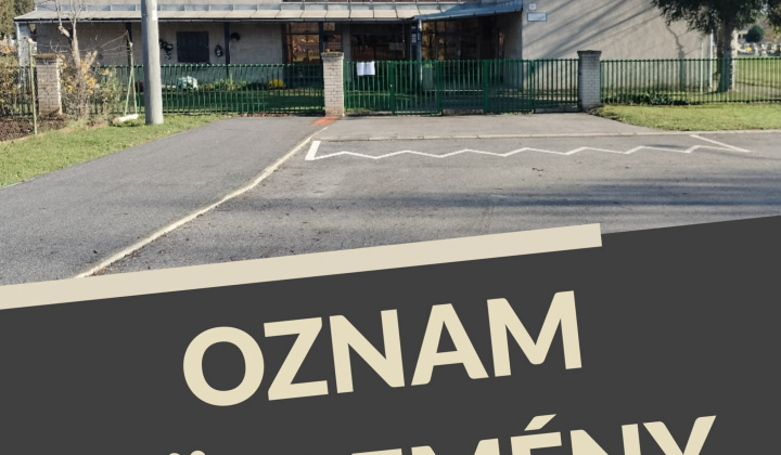 Fotka - Oznam/Közlemény