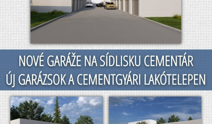 Fotka - Nové garáže na Sídlisku Cementár/Új garázsok a Cementgyári Lakótelepen