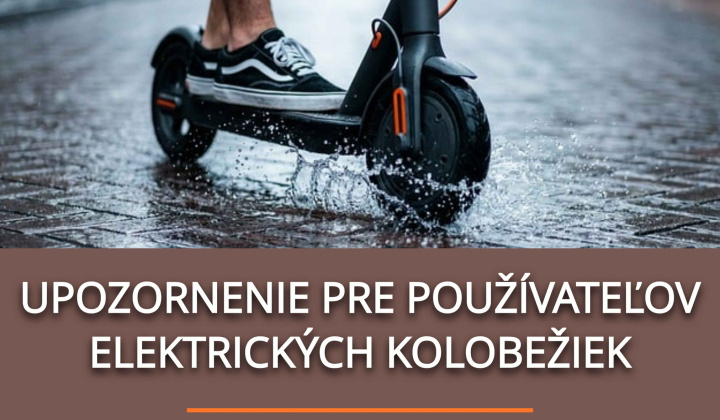 Fotka - Upozornenie pre používateľov elektrických kolobežiek / Figyelmeztetés elektromos roller-felhasználók részére