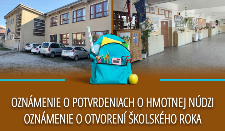 Fotka - Základná škola s vyučovacím jazykom maďarským- Alapiskola- oznámenie / Magyar Tannyelvű Alapiskola- tájékoztató