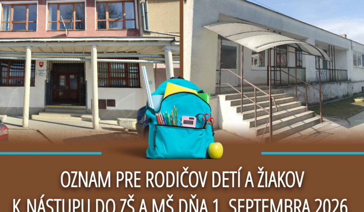 Fotka - Základná škola s materskou školou- Oznam / Alapiskola és Óvoda- Közlemény 