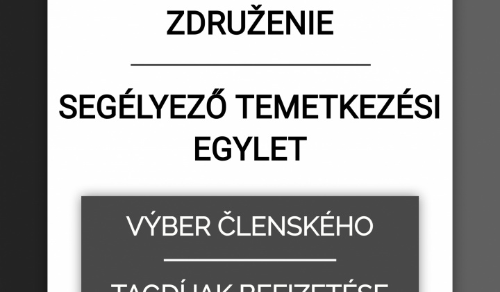 Fotka - Podporné pohrebné združenie- Výber členského / Segélyező temetkezési egylet- Tagdíjak befizetése